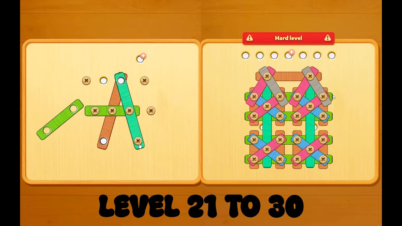 Screw Puzzle: Nut and Bolt Level 21 to 30