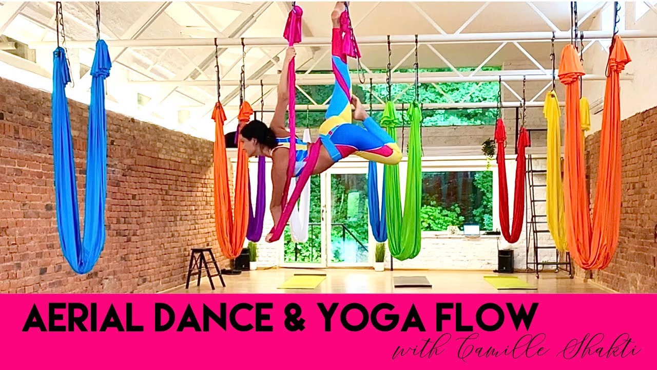 Aerial Yoga Dance Performance with Camille Shakti | Flips & Tricks | Oro Joga | CamiyogAIR