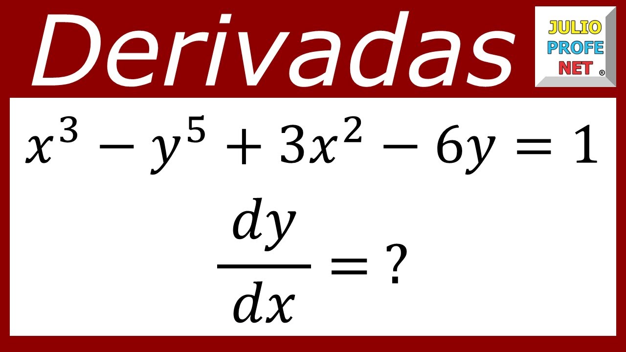 Derivación implícita | Ejercicio 1 #julioprofe