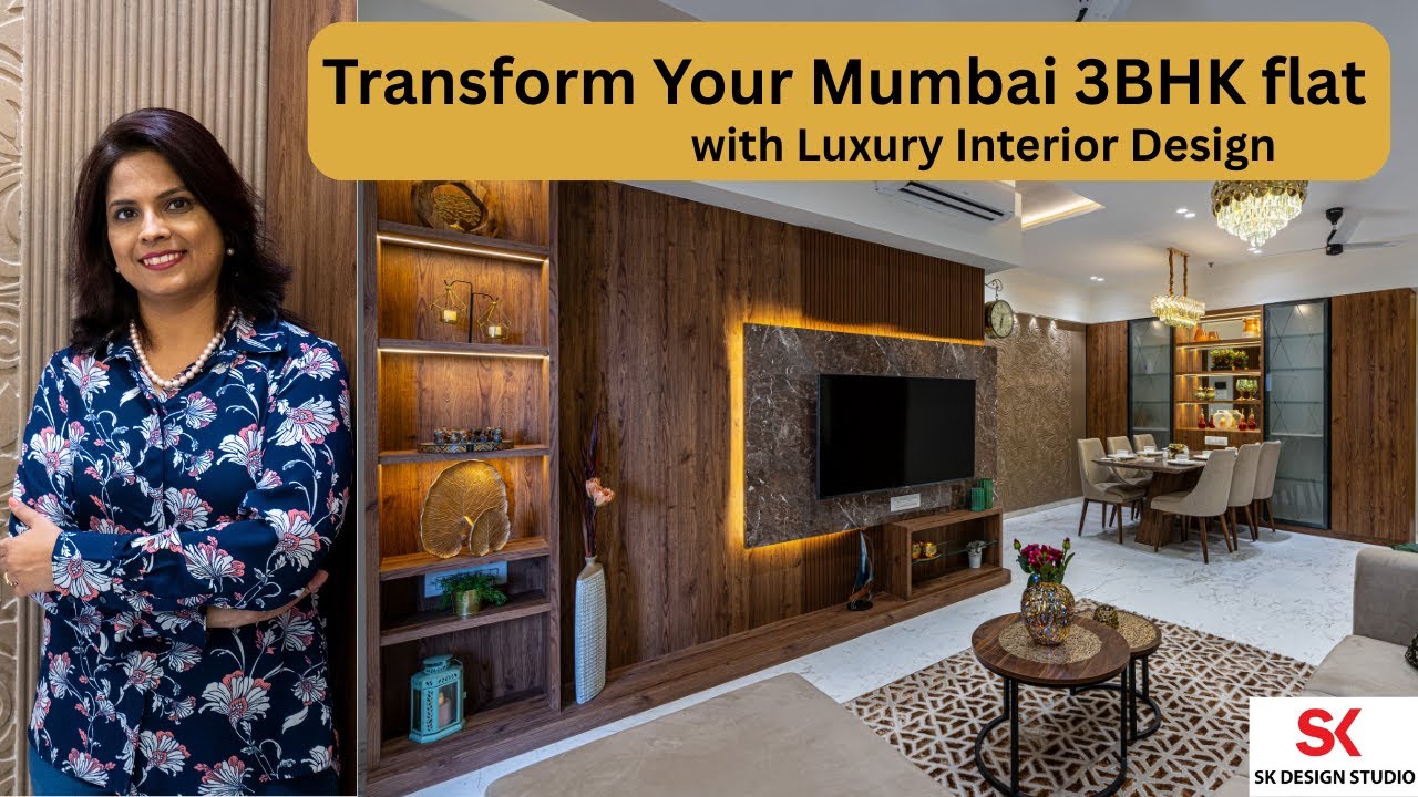3BHK Luxurious Flat in Mumbai | Stunning Interior Design by SK Design Studio
