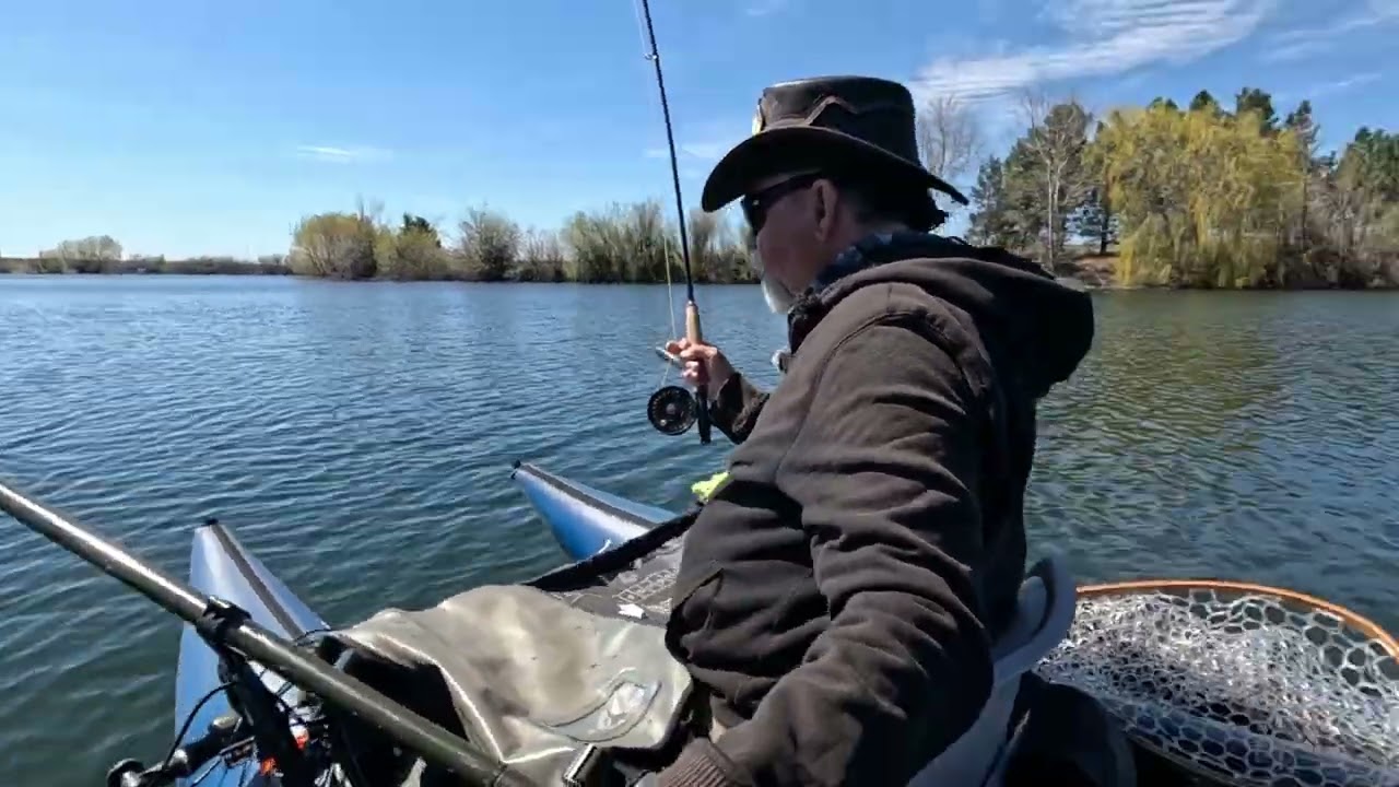 Fly Fishing Big Lake in Grass Valley, Oregon - a private lake on the Justesen Ranch.