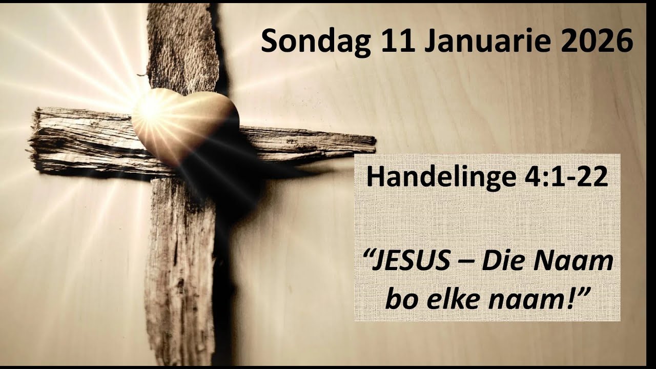 11 Januarie 2026 : Erediens