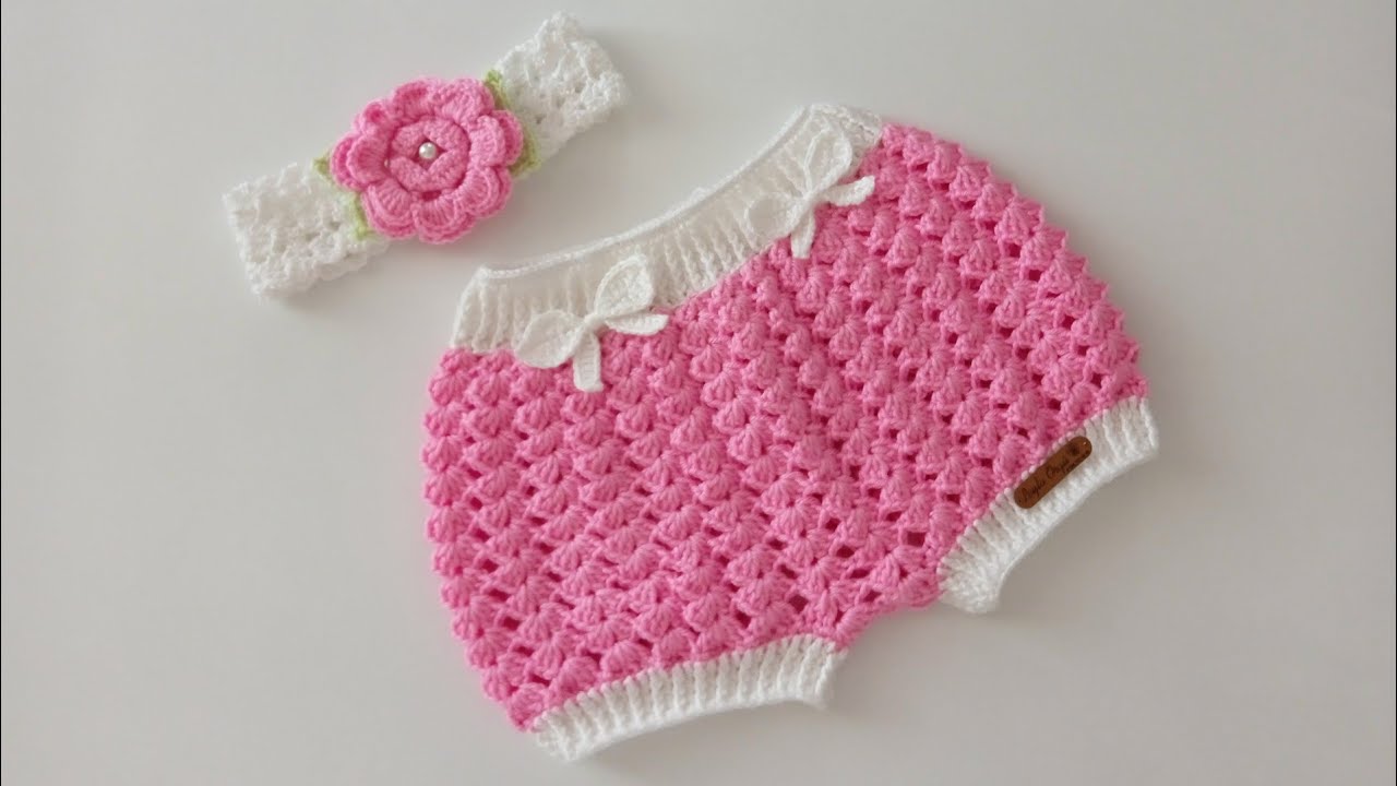 Shorte infantil Baloné em CROCHÊ/Conjunto.