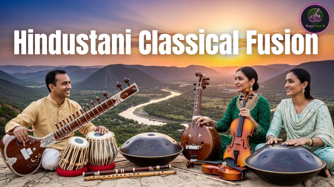 Hindustani Classical Fusion – Flute, Violin & Sitar with Tabla and Handpan
