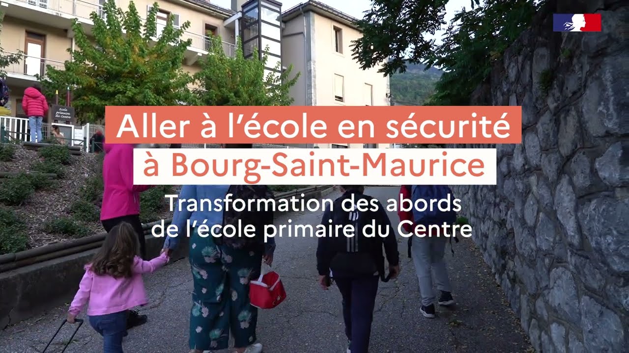 Transformation des abords de l'école à Bourg-Saint-Maurice avec le Cerema - 1 min