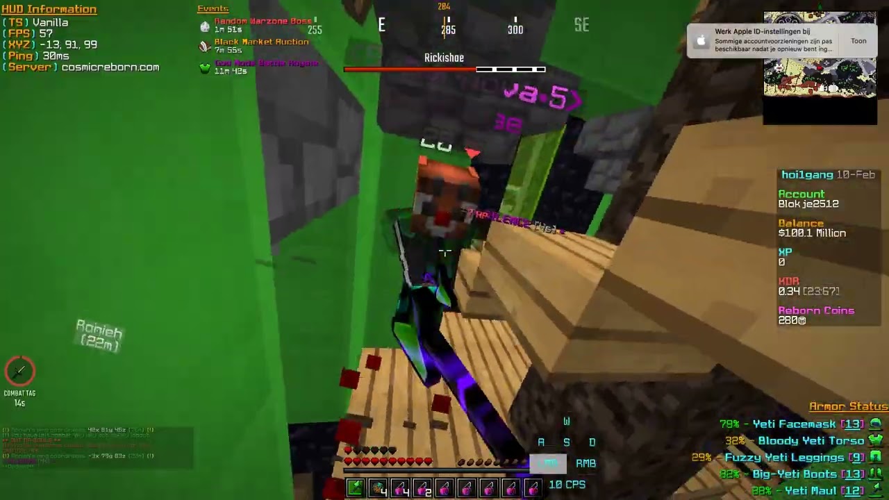 Cosmic reborn first test montage end pvp and stuff