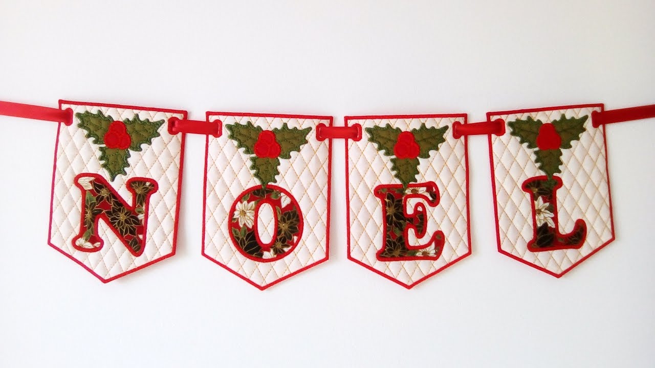 In The Hoop Holly Bunting   From Kreative Kiwi