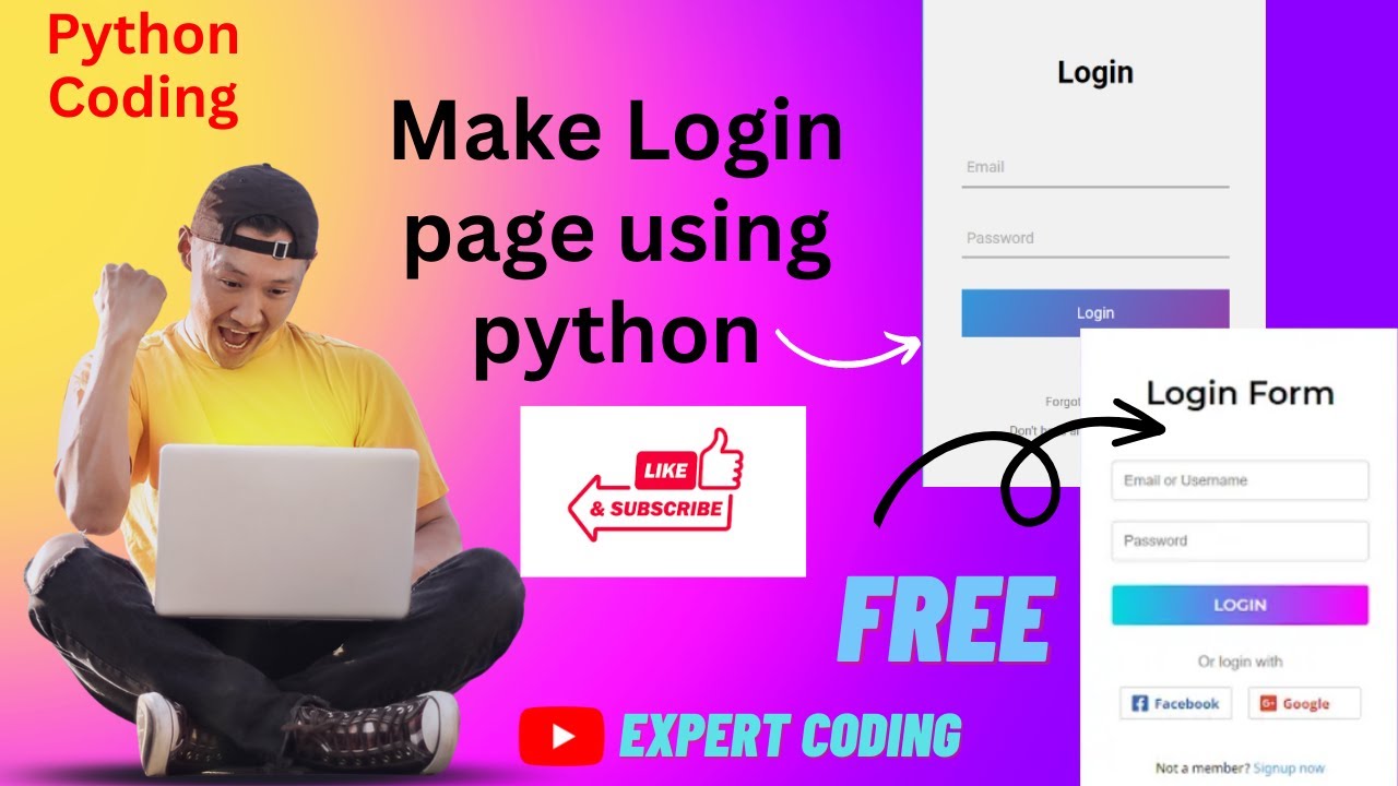 Create Registration Form / Login Form Using Python | Python Project  for beginners 2023