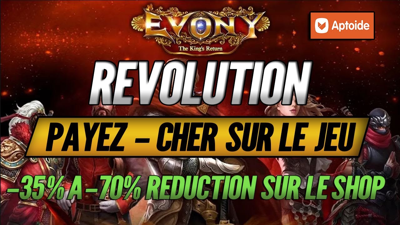 Vos Achats sont désormais 35 % à 70 % moins chers avec Aptoide sur Evony The King's Return
