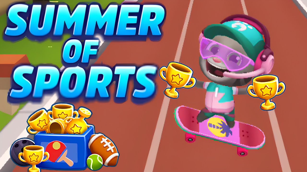 Talking Tom Gold Run Summer of Sports Streamer Tom Unlocked vs Roy Raccoon Gameplay Android ios 