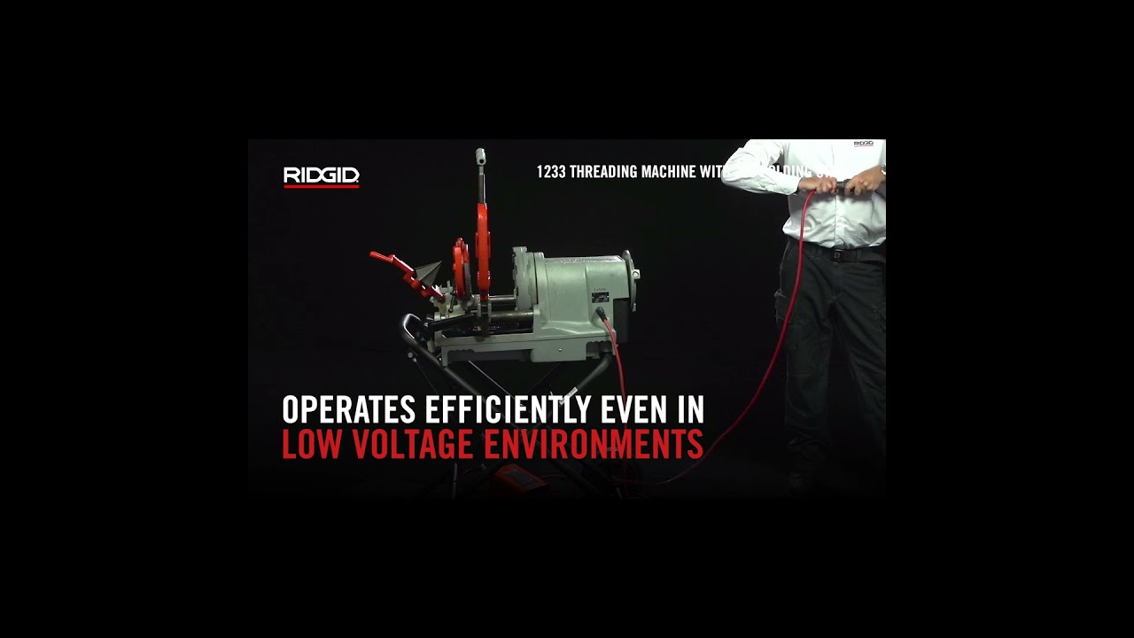 RIDGID Model 1233 Universal Threading Machine (115 V) | 1⁄4 – 3″ Pipe | 36 RPM Precision Threading