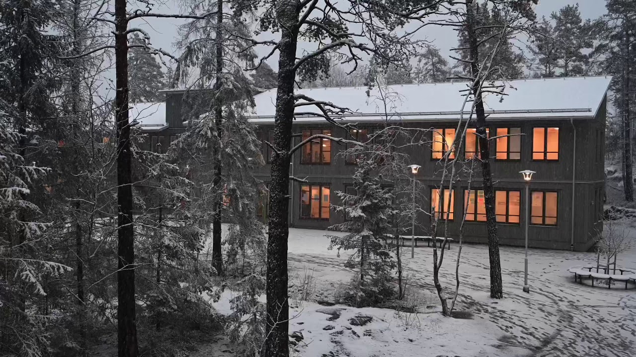 The morning snow at IES Länna.