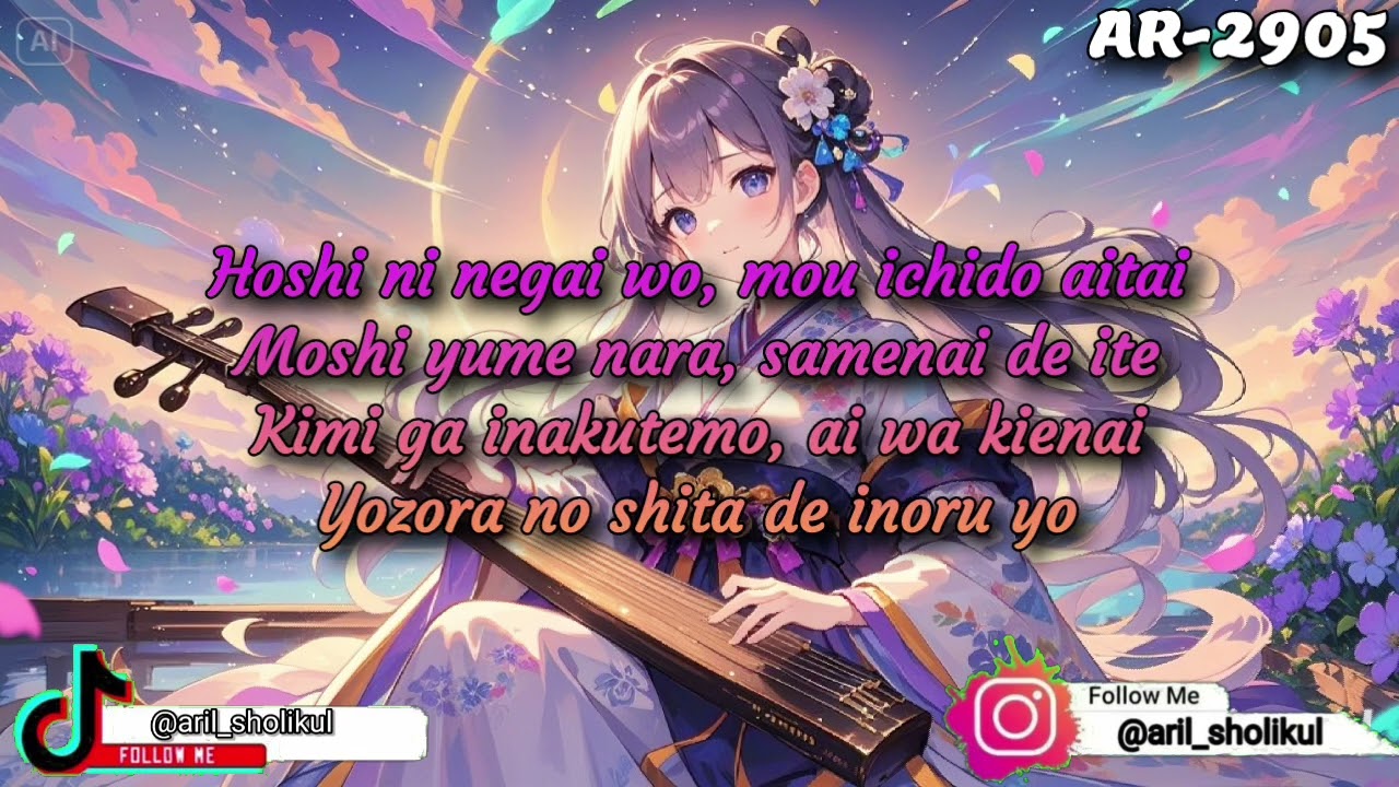 タイトル: 星に願いを (Hoshi ni Negai wo)(Doa kepada Bintang) Lyrics [AR-2905]