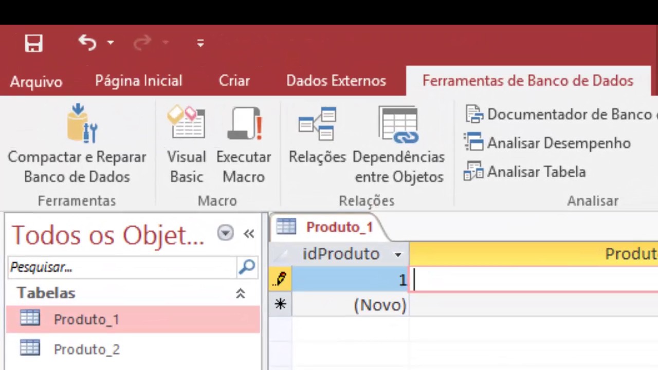Reiniciar numeração em tabelas do Access