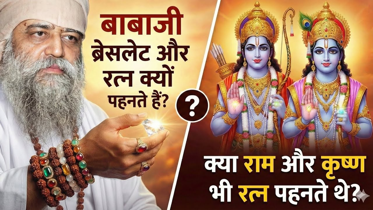 10/2/26 - बाबाजी ब्रेसलेट और रत्न क्यों पहनते हैं? रत्नो और ब्रेसलेट का आध्यात्मिक व वैज्ञानिक महत्व