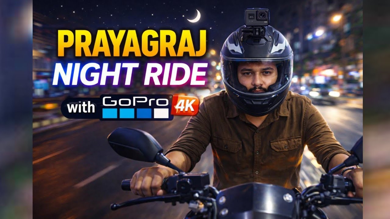 Prayagraj Night Bike Ride 🌙 | GoPro Hero 4K Cinematic Ride | Allahabad | Magh Mela 2026