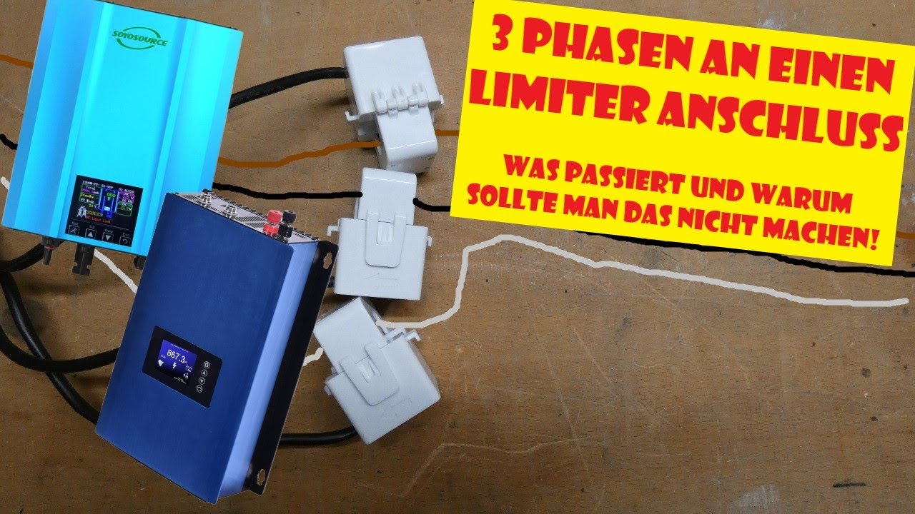 Grid Tie Inverter mit Limiter - 3 Phasen = 3 Limiter? SUN 1000 und Soyo Source