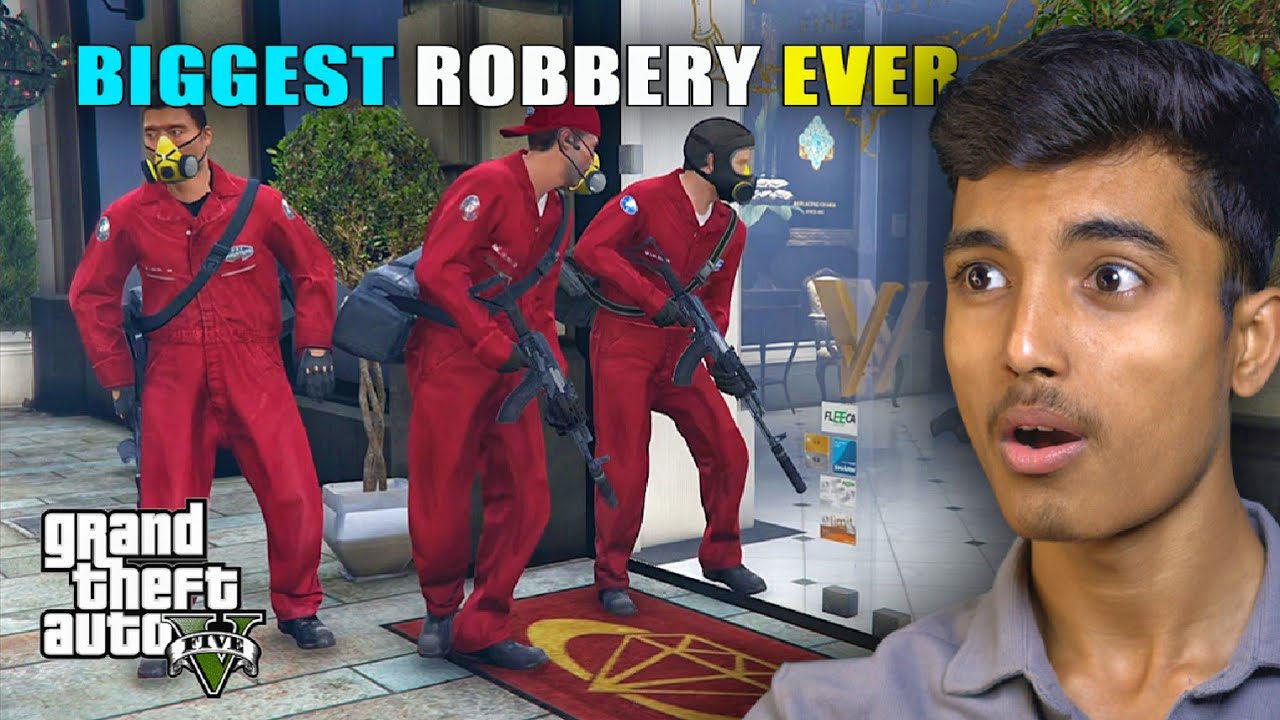BIGGEST ROBBERY IN JEWELLERY SHOP | GTA V GAMEPLAY
