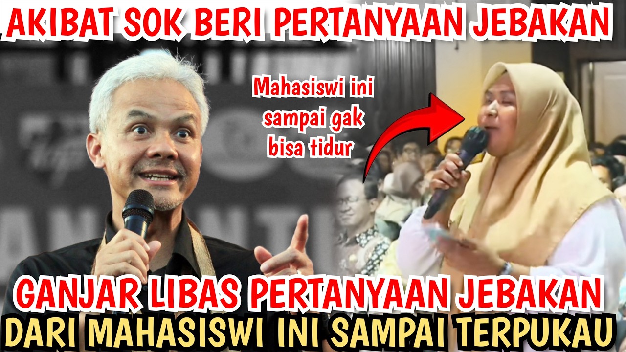 JUTAAN TANGAN TEPUK TANGAN,,GANJAR LIBAS HABIS PERTANYAAN TAJ4M MAHASISWI INI