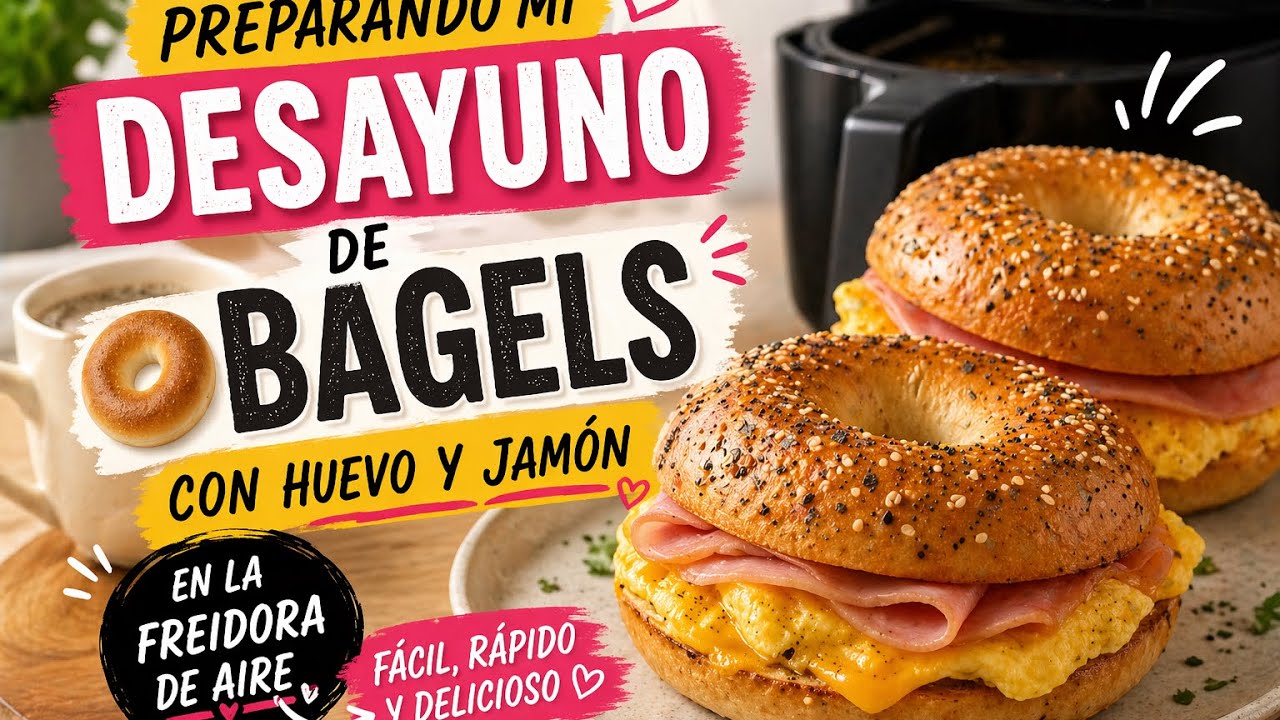 Desayuno de Bagels! #cocinando #delicioso #desayunos #food