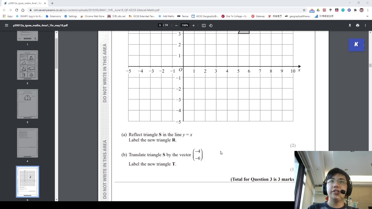 (TIMESTAMPS IN DESCRIPTION) Edexcel IGCSE June 2018 Higher Maths Paper 1R - Worked out Answers