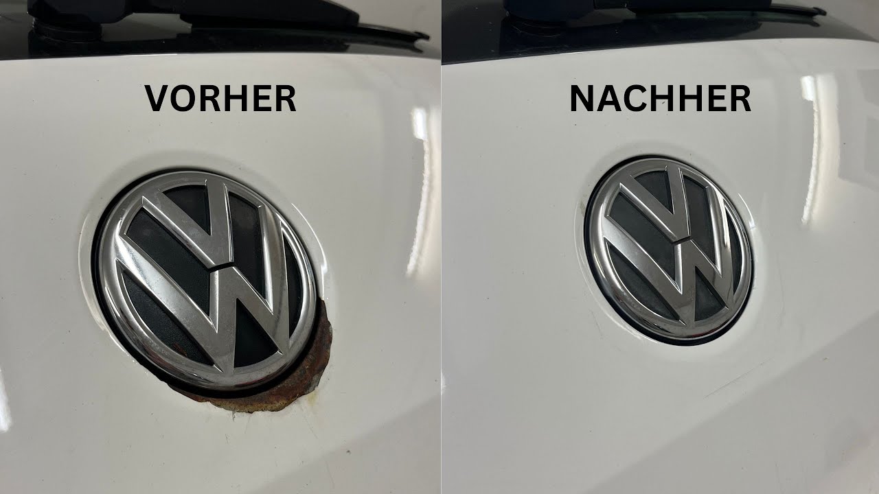 Rost einfach entfernen am Kofferraum&ouml;ffner