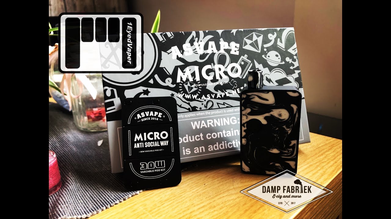AsVape Micro 30w pod kit review in English!!!