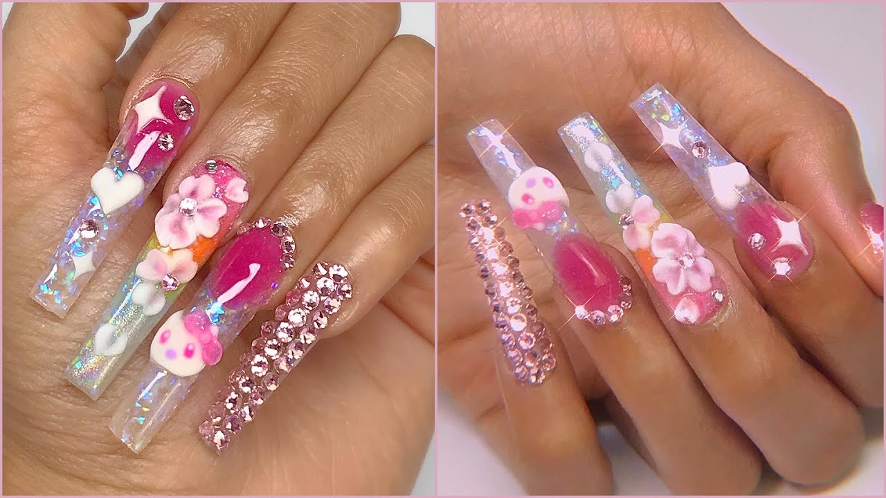 Trying a Black Owned Acrylic Brand! SUMMER NAILS Collab BeGlamorousNails! French Tips FAST! 3D Art