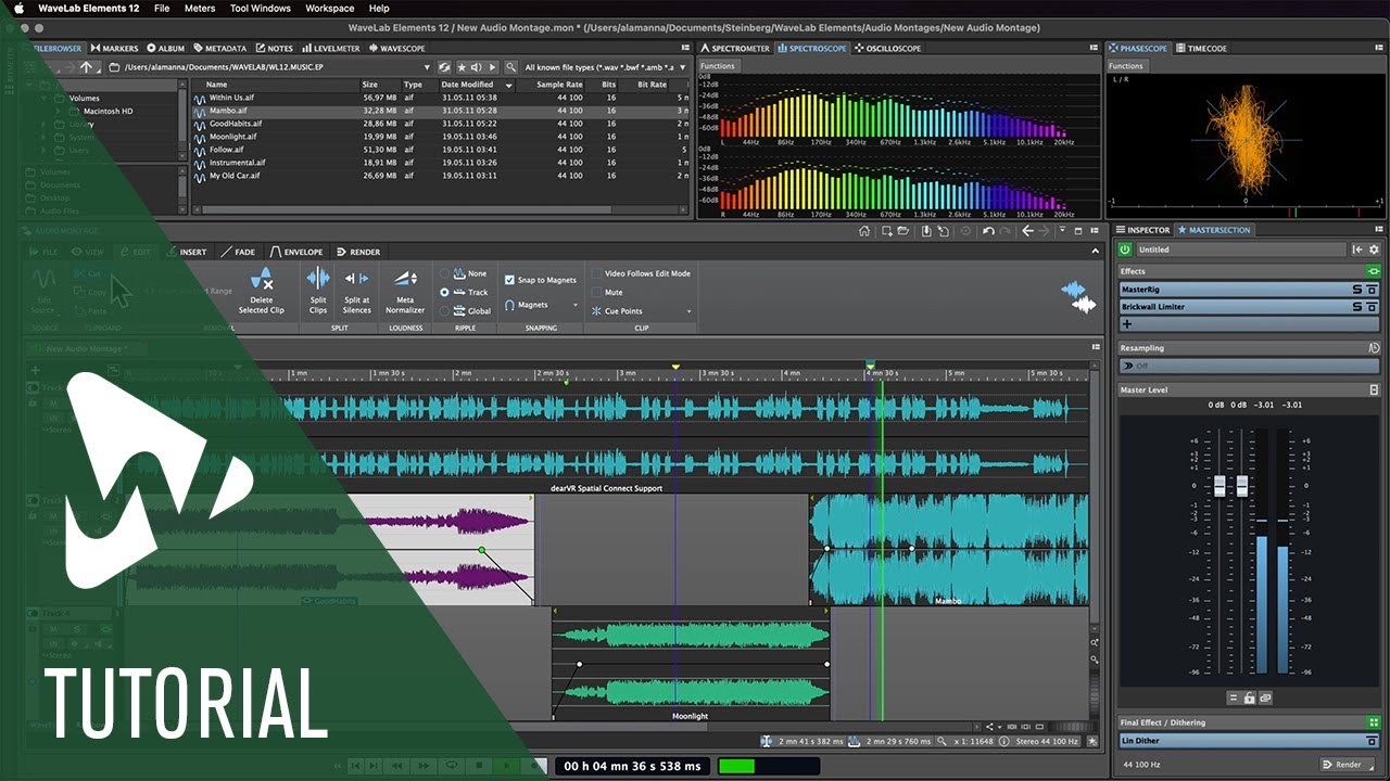 Overview of the Audio Montage in WaveLab Elements | Tutorials