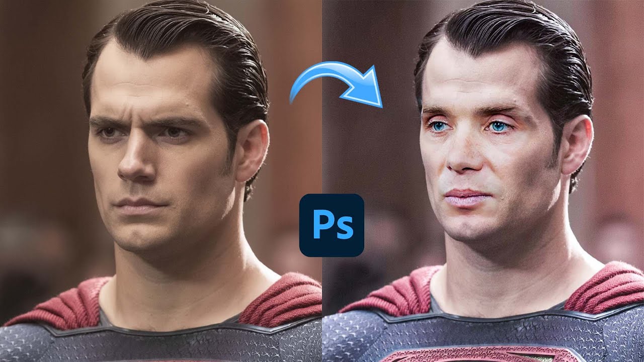 Swap Faces in one click using Photoshop 