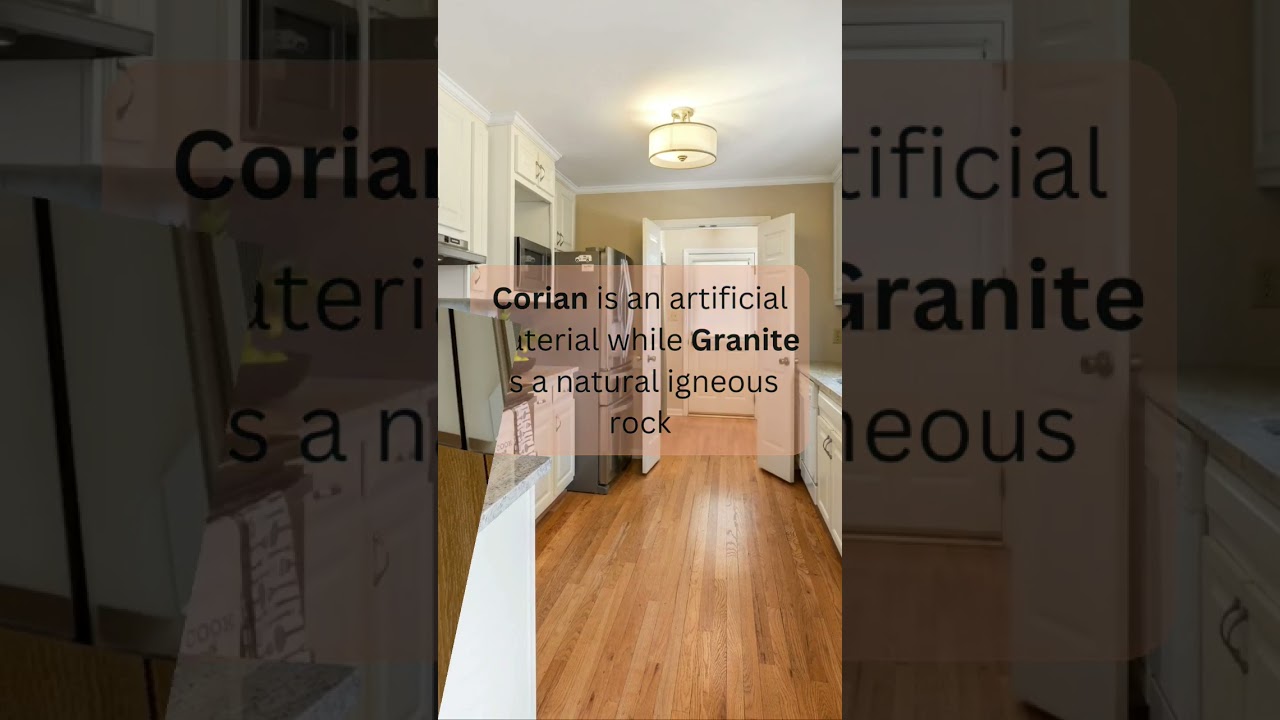 Corian v/s Granite Countertops | Corian | Granite #shorts #interiordesign #kitchencountertop