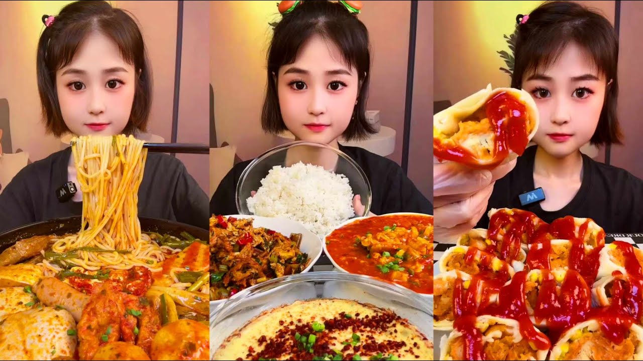 Spicy Food Mukbang: Snail Rice Noodles ASMR, Chicken Rolls, Ramen Hack, Kimchi Fried Rice and Rice