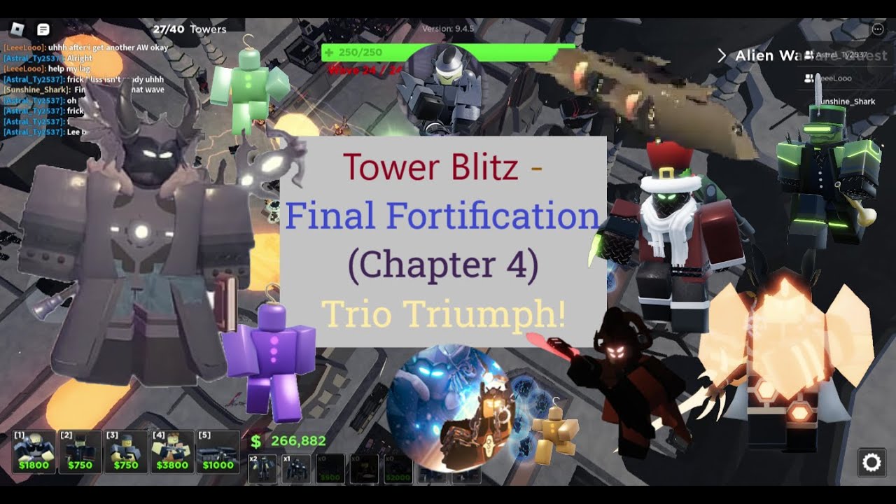 (Chapter 4) Final Fortification Trio Victory! [Roblox] Tower Blitz