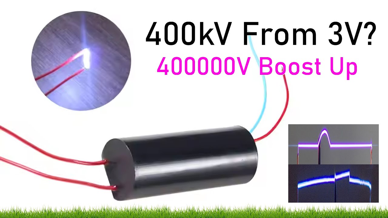 Insane 400kV from Just 3V?! High Voltage Arc Generator Test! | DC 3v-6v to 400kV 400000V Boost Up