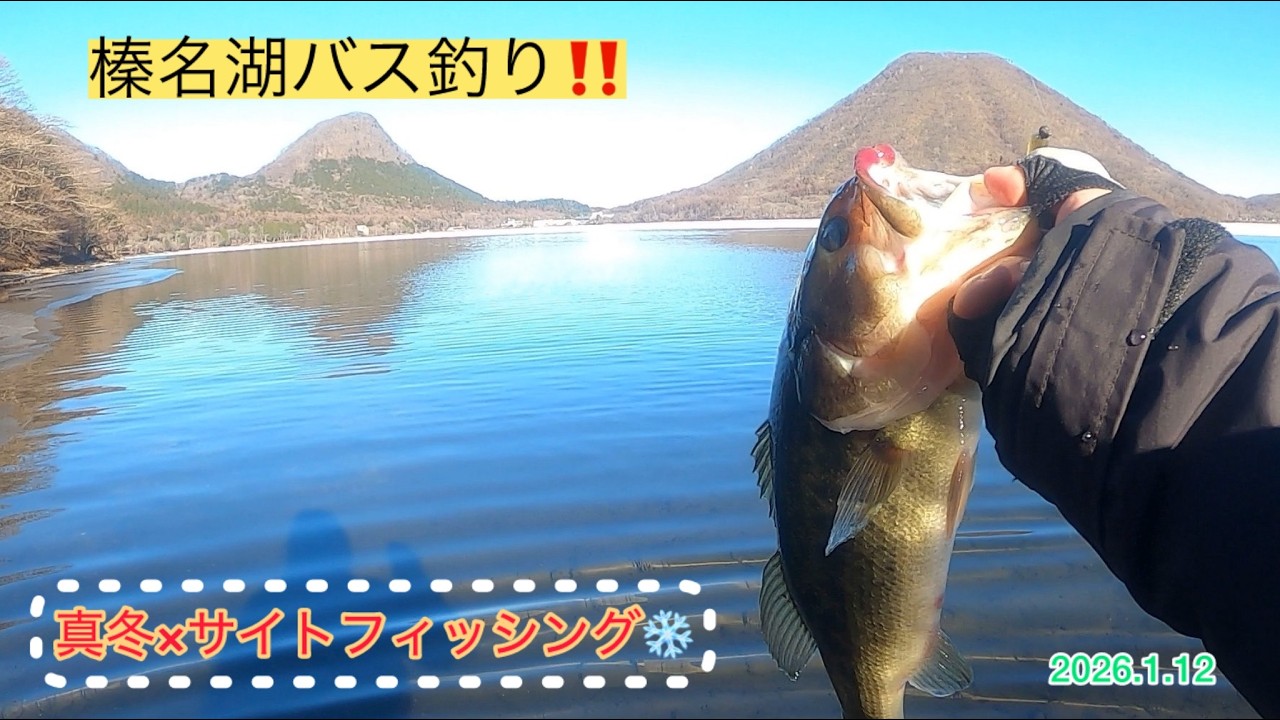 真冬のサイトフィッシング‼️1月12日榛名湖バス釣り