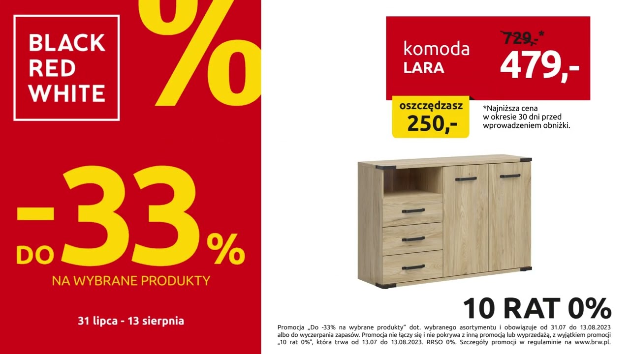 -33% taniej na wybrane produkty w BRW - szafa Ostia
