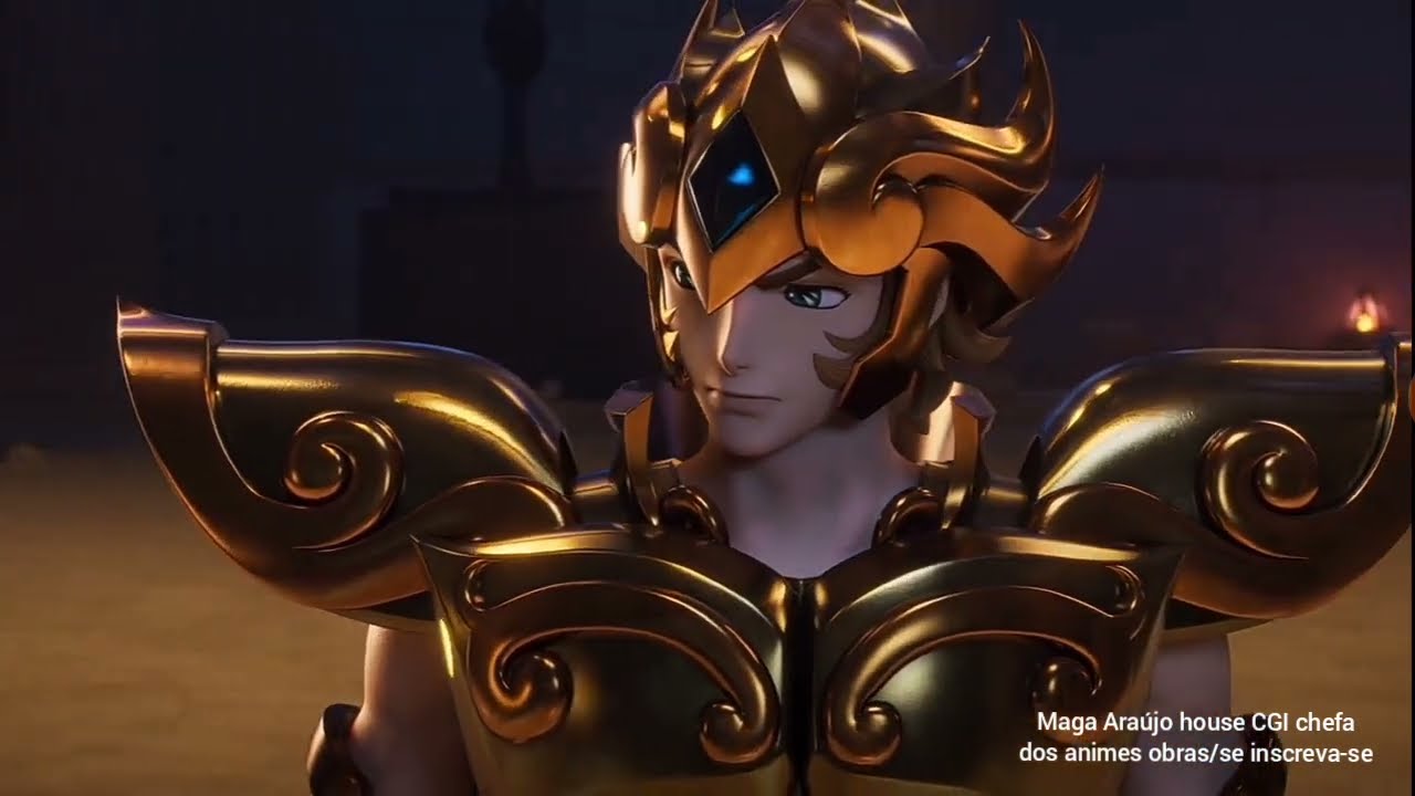 trecho nova dublagem cdz Aioria contra milo escorpião ficar ataca Aioria pro ajuda seiya os outros🇧🇷