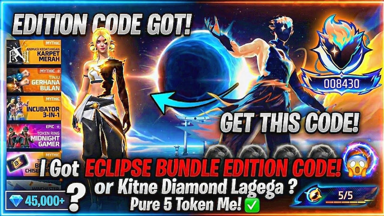 FF INDONESIA I GOT NEW ECLIPSE EVO BUNDLE AND HOW MUCH DIAMOND SPENT FOR 5 TOKEN🇮🇩💎