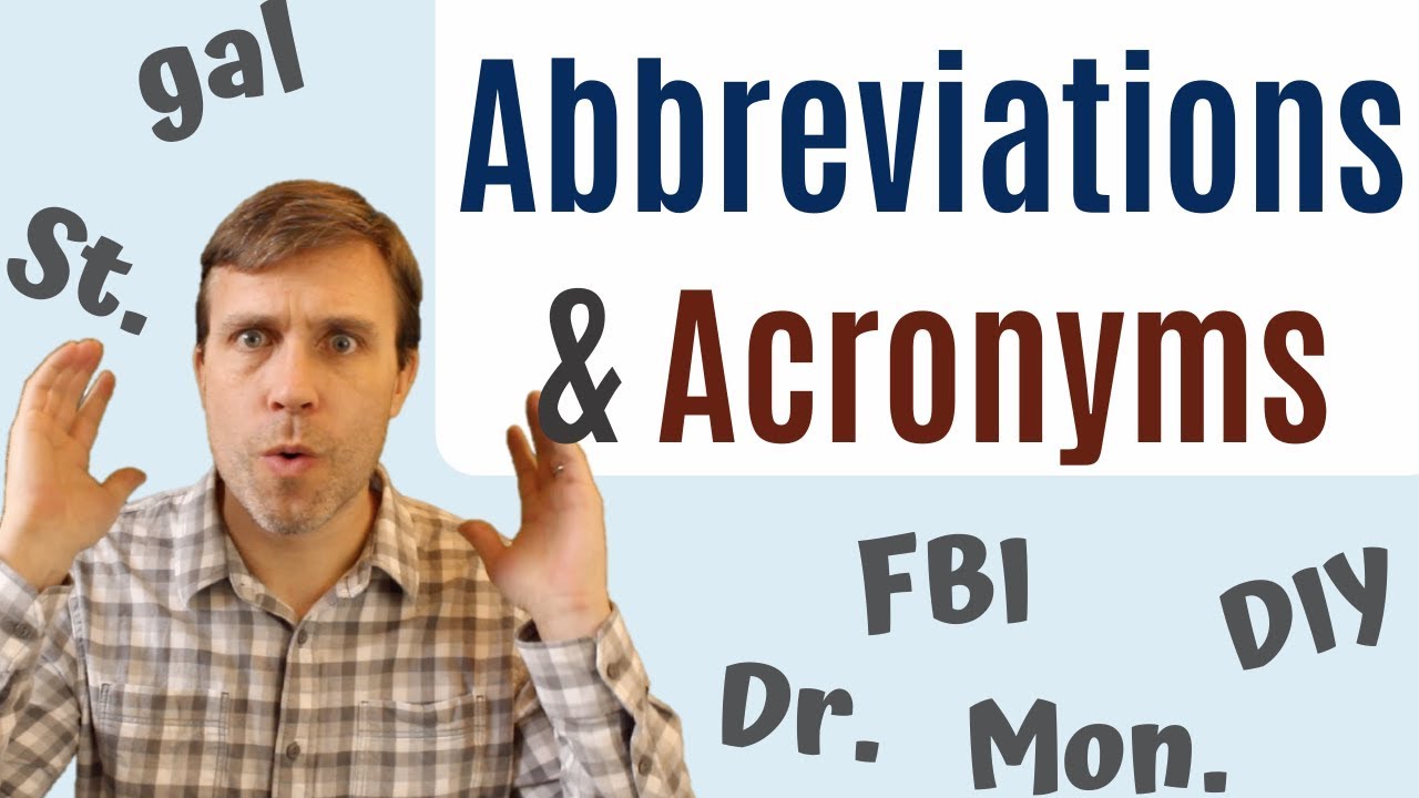 Abbreviations & Acronyms to Build Your Vocabulary