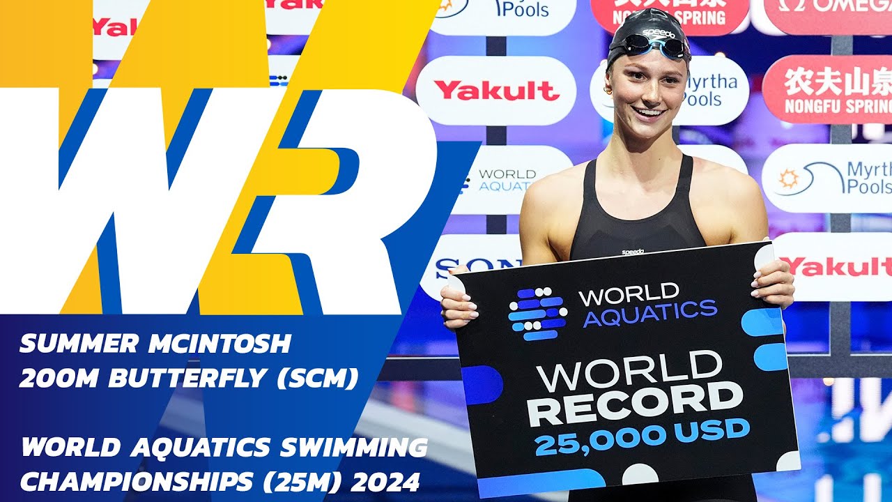 Czas poniżej 2 minut na 200 m stylem motylkowym dla 🇨🇦 Summer McIntosh i nowy rekord świata 🌊🏊&zwj;♀️