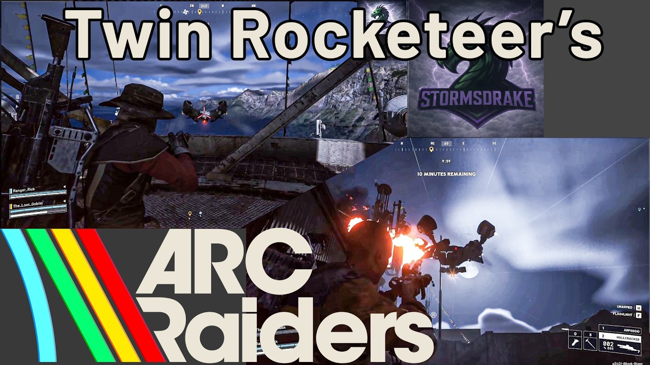 Arc Raiders Night Raid – Dual POV Split Screen vs Twin Rocketeers Blue Gate