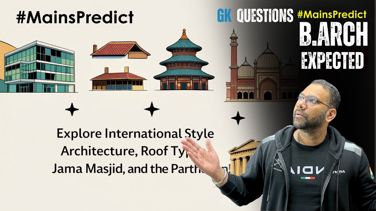 International Style | Mughal Architecture | Council of Architecture | Types of Roof #jeemains