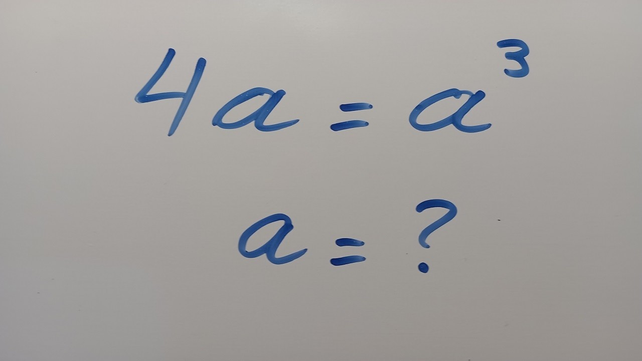 ►¿Puedes Resolver Esta Ecuación Matemática?- (Encuentra valores de a)