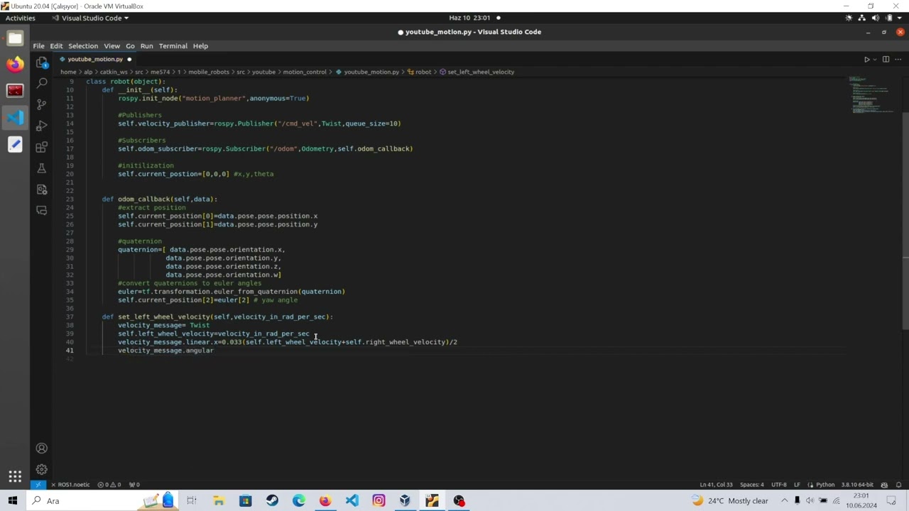 Step-by-Step TurtleBot3 Motion Control with ROS Python (Part2)