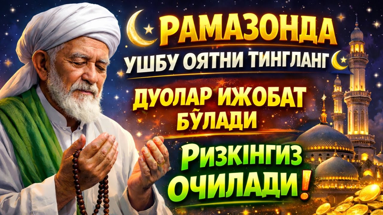 РАМАЗОНДА УШБУ ОЯТНИ ТИНГЛАНГ 🌙ДУОЛАР ИЖОБАТ БЎЛАДИРИЗҚИНГИЗ ОЧИЛАДИ
