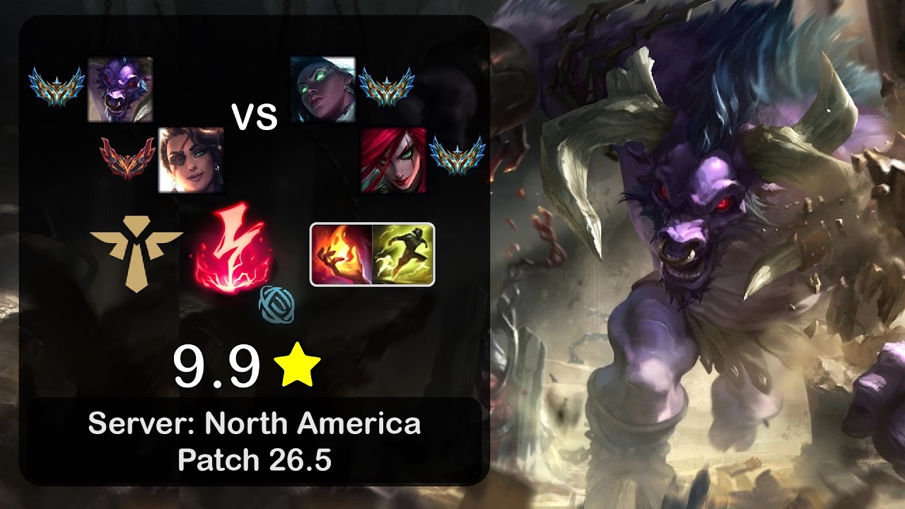 Alistar Support + Samira vs Senna + Katarina - NA Challenger - Patch 26.5