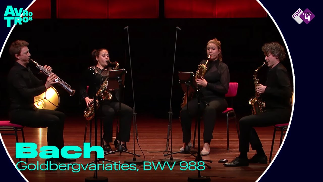 Bach: Goldbergvariaties, BWV 988 (selectie) - Berlage Saxophone Quartet  - Live concert HD