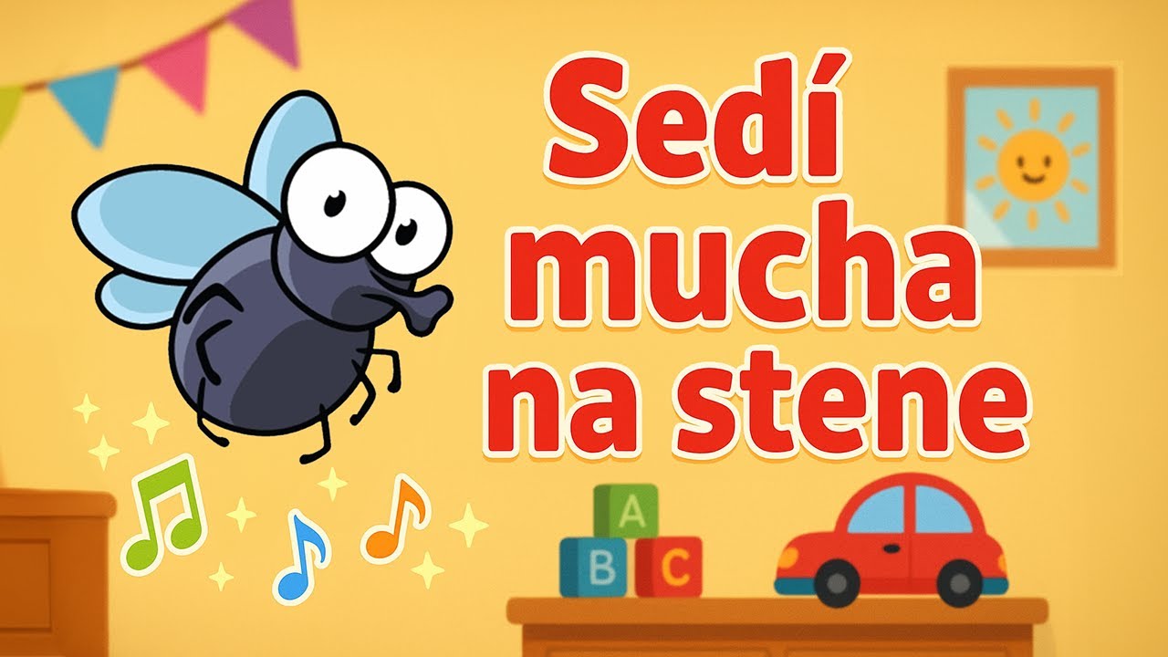 Sedí mucha na stene (Štúdiová verzia) | Pesničky pre deti | Po slovensky | Muška | Detské piesne