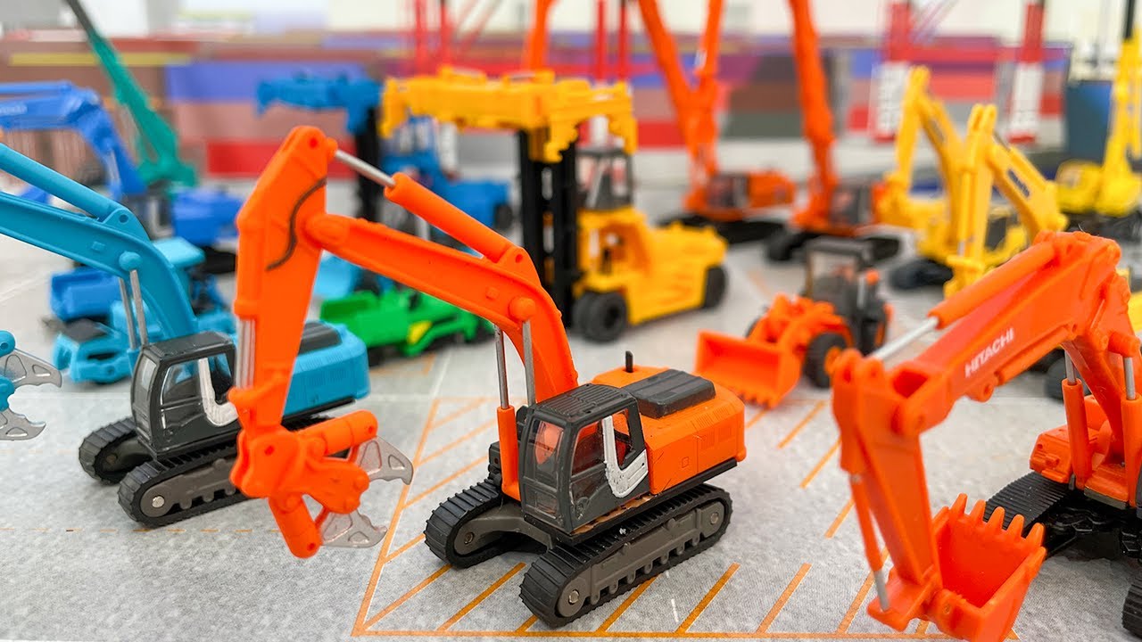「Nジオシリーズ 特殊車両 第2弾」ショベルカー、ホイールローダがアタッチメント交換できる！アスファルトフィニッシャ、タイヤローラ、スプレッダ付フォークリフトもラインナップ！