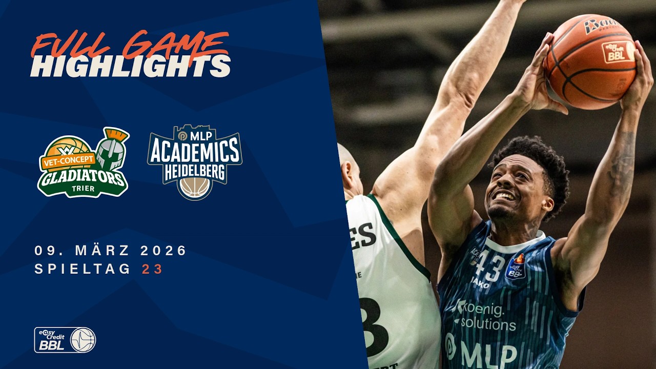 VET-CONCEPT Gladiators Trier vs. MLP Academics Heidelberg - Full Game Highlights - Spieltag 23, 25/2